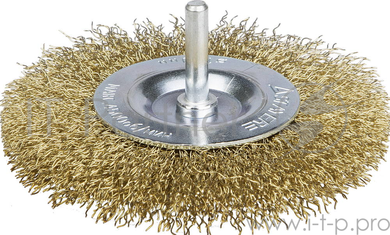 Кордщетка STAYER 35114-100_z01 дисковая д/дрели витая латунированная стальная проволока 0.3мм 100м