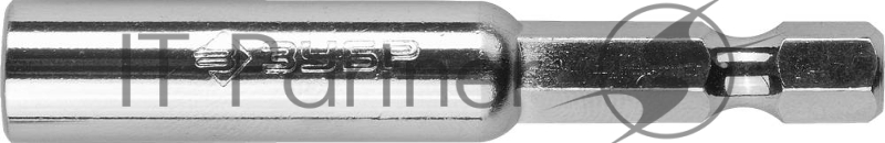 Адаптер ЗУБР МАСТЕР 26713-60 цельный магнитный для бит улучшенная центровка 60мм