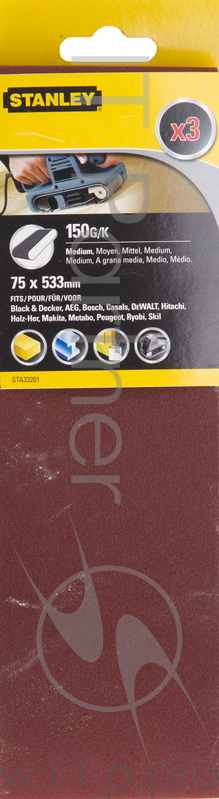 Лента шлифовальная бесконечная STANLEY STA33201-XJ 75х533мм 150P 3шт
