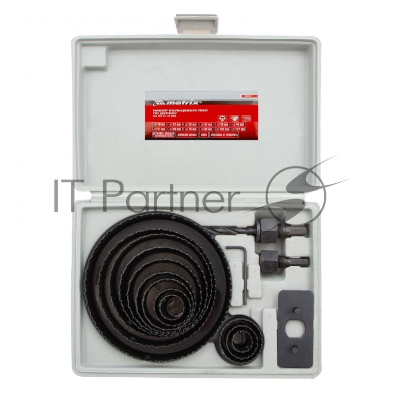 Набор коронок MATRIX 70472 набор кольцевых пил по дереву 19-127мм 12 предм.