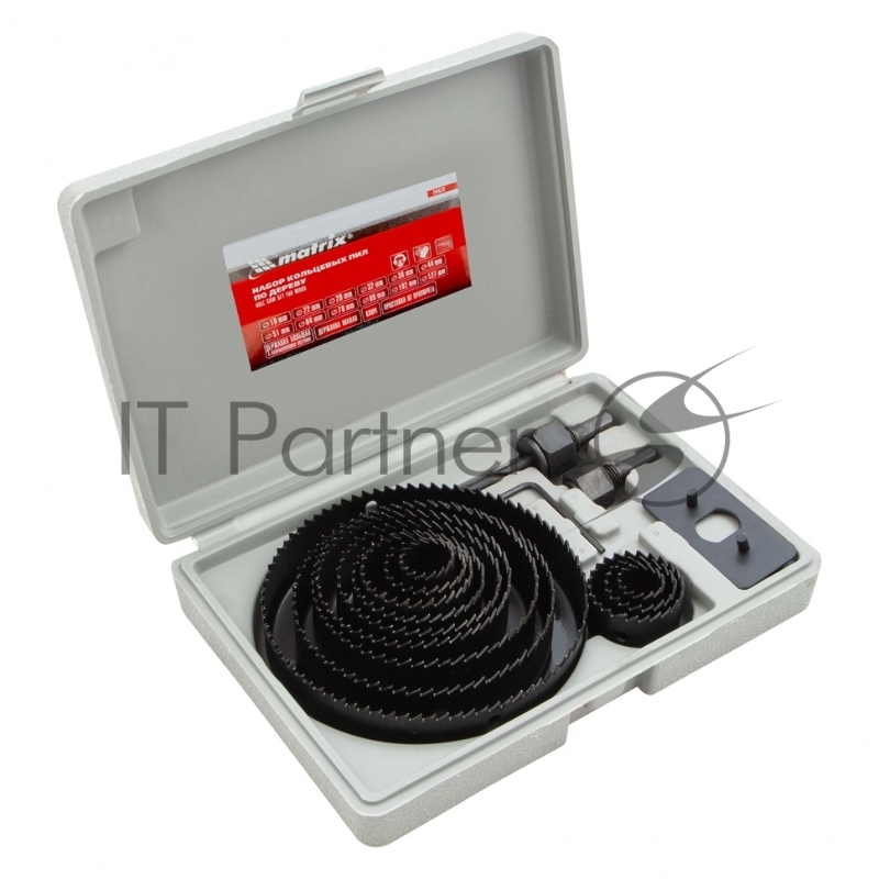 Набор коронок MATRIX 70472 набор кольцевых пил по дереву 19-127мм 12 предм.