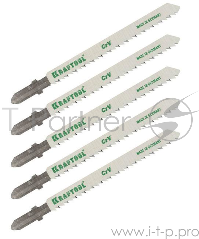 Пилки для лобзика KRAFTOOL 159516-2.5-S5 CrV по дер,фанере,лам. обр.рез EUхвост. шаг2.5мм 75мм 5шт