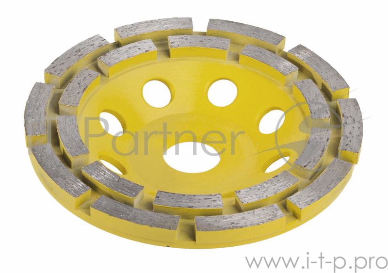 Чашка шлифовальная STAYER PROFESSIONAL 33381-125 алмазная сегментная двухрядная высота 22.2мм 125м