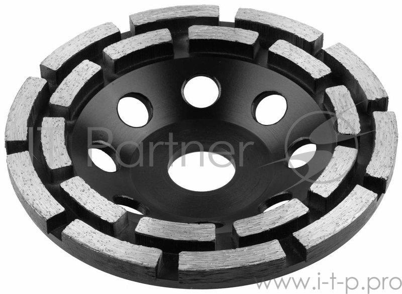 Чашка шлифовальная ЗУБР ЭКСПЕРТ алмазная сегментная двухрядная высота22.2мм 125мм