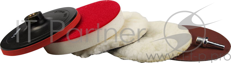 Набор насадок для дрели ЗУБР 3591-180-H7 ЭКСПЕРТ полировальные для дрели/УШМ 180мм 7шт.