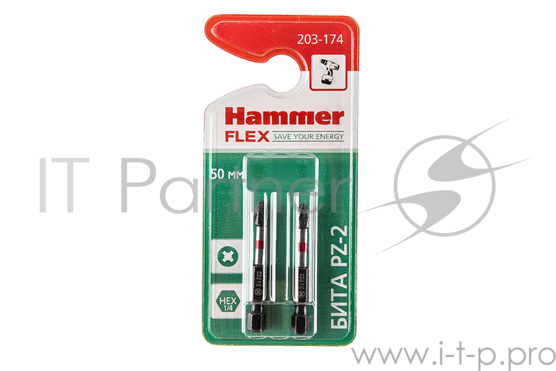 Бита Hammer Flex 203-174 PZ-2 50мм, 2шт.
