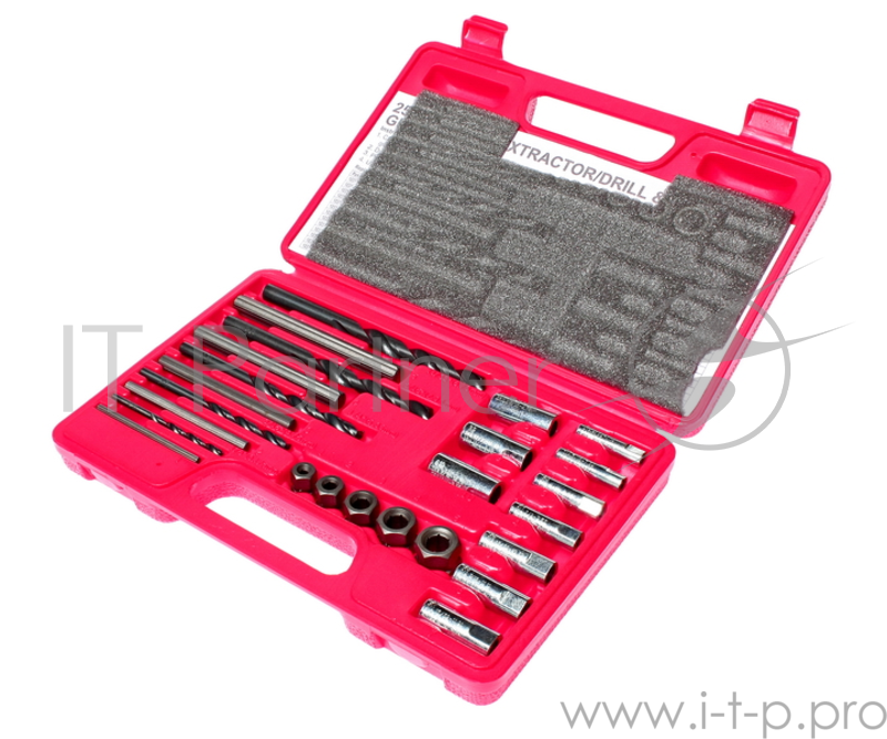 Набор экстракторов JTC 4733 5-16мм для болтов с сорванной внутренней резьбой в кейсе 25пр.