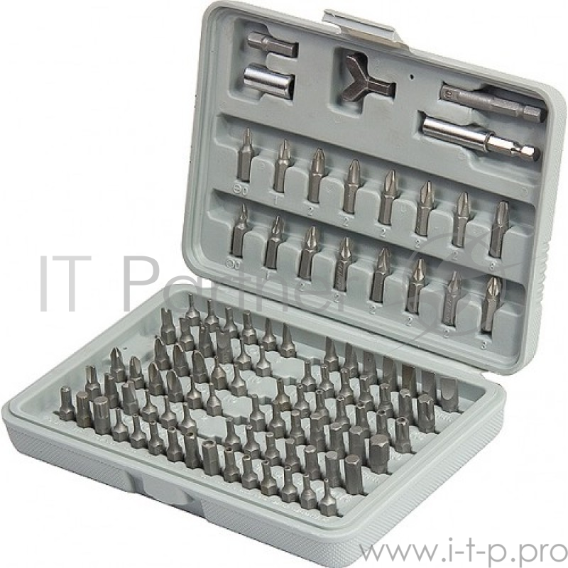 Набор бит SPARTA 113975 адаптеры для бит crv 100предм. в пласт. боксе