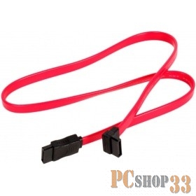 Кабель ORIENT C910, Кабель интерфейсный SATA, 0.5 м, угловой, красный