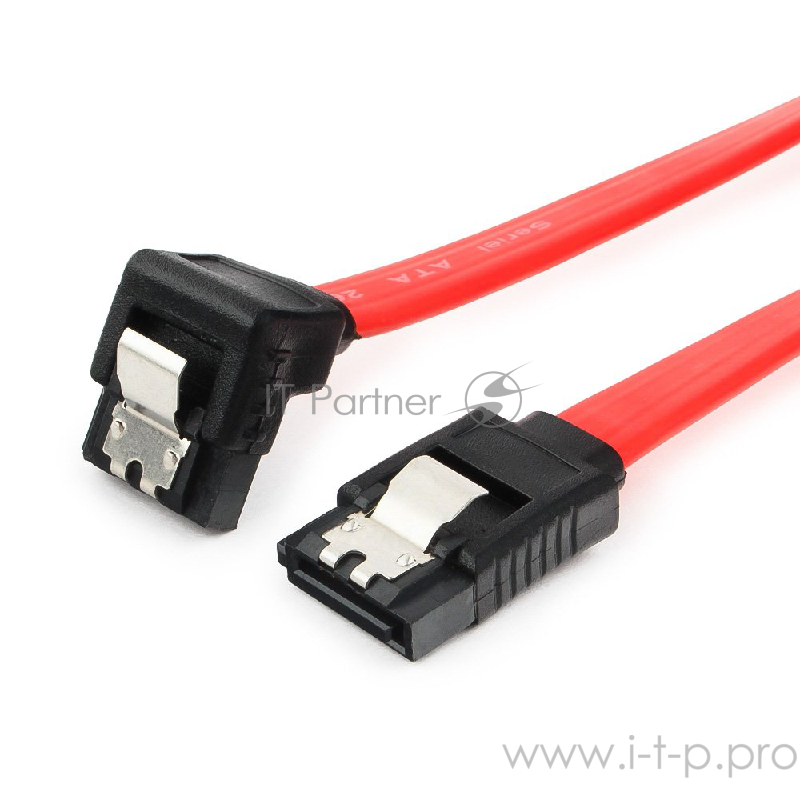 Кабель Cablexpert Кабель интерфейсный SATA, 30см, угловой разъем, 7pin/7pin, защелка (CC-SATAM-DATA90-0.3M)