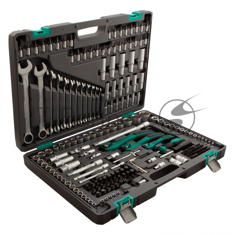 Набор инструментов STELS 14115 1/4'' 3/8'' 1/2'' cr-v s2 усиленный кейс 216предм.