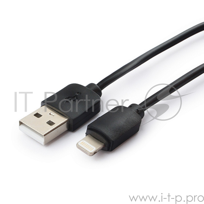 Кабель Гарнизон Кабель USB AM/Lightning, для iPhone5/6/7, IPod, IPad, 0.5м, черный, пакет (GCC-USB2-AP2-0.5M)