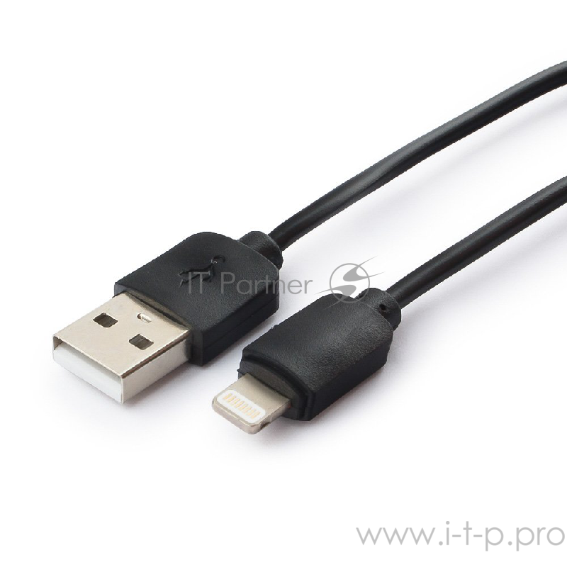 Кабель Гарнизон Кабель USB AM/Lightning, для iPhone5/6/7, IPod, IPad, 0.5м, черный, пакет (GCC-USB2-AP2-0.5M)