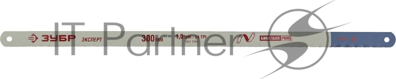 Полотно ЗУБР 15855-24-10 ПРОФЕССИОНАЛ по металлу, биметаллическое 24TPI, шаг 1мм, 300мм, 10шт