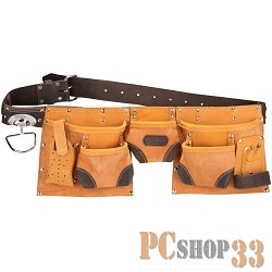 Сумка KRAFTOOL 1-38520 пояс для инструментов натуральная кожа 9 карманов