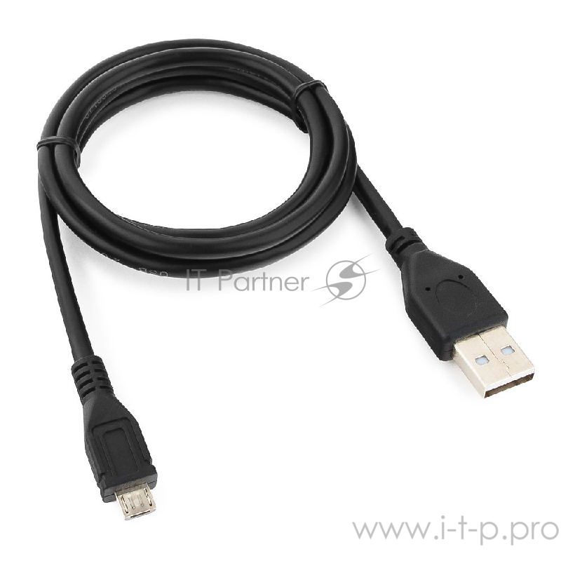 Кабель Cablexpert Кабель USB 2.0 Pro, AM/microBM 5P, 1м, экран, черный, пакет (CCP-mUSB2-AMBM-1M)