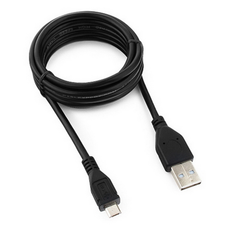 Кабель Cablexpert Кабель USB 2.0 Pro, AM/microBM 5P, 1м, экран, черный, пакет (CCP-mUSB2-AMBM-1M)