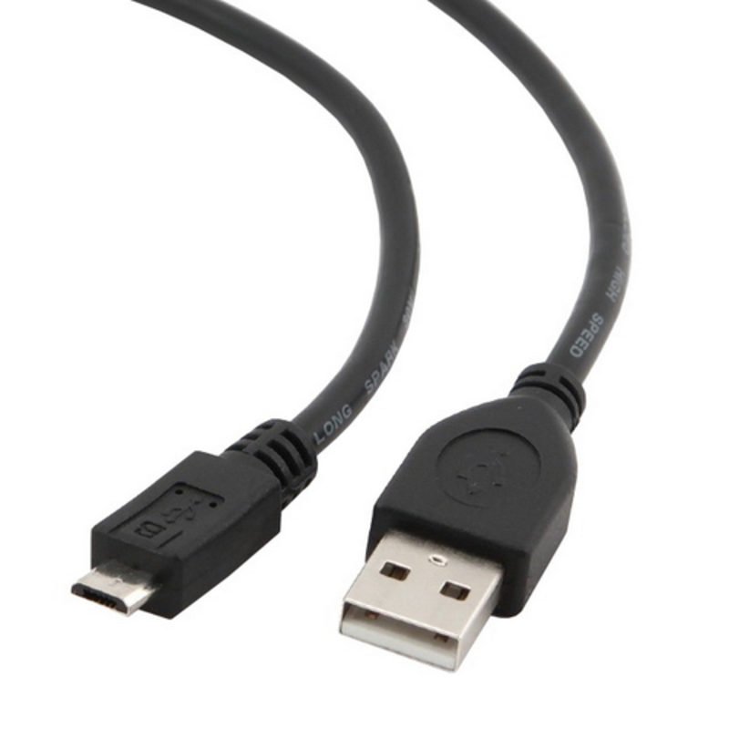 Кабель Cablexpert Кабель USB 2.0 Pro, AM/microBM 5P, 1м, экран, черный, пакет (CCP-mUSB2-AMBM-1M)