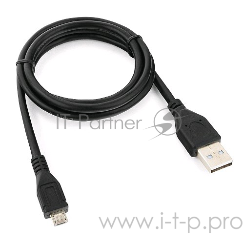 Кабель Cablexpert Кабель USB 2.0 Pro, AM/microBM 5P, 1м, экран, черный, пакет (CCP-mUSB2-AMBM-1M)