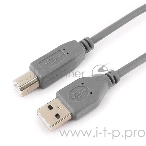Кабель Cablexpert Кабель USB 2.0 Pro, AM/BM, 1.8м, экран, серый (CCP-USB2-AMBM-6G)