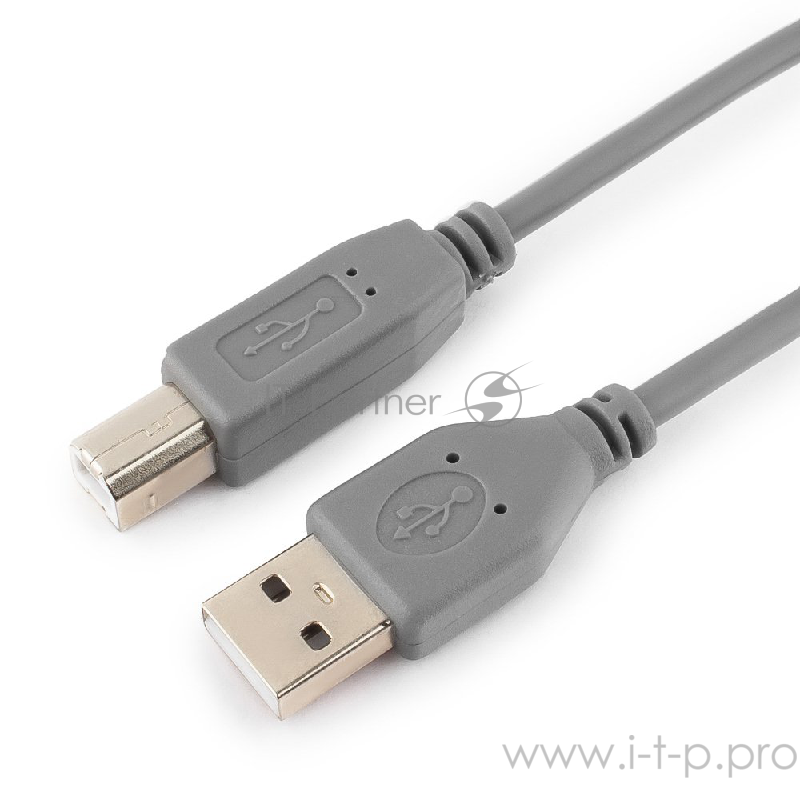 Кабель Cablexpert Кабель USB 2.0 Pro, AM/BM, 1.8м, экран, серый (CCP-USB2-AMBM-6G)