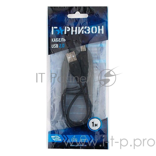 Кабель Гарнизон Кабель USB 2.0, AM/BM, 1м, пакет (GCC-USB2-AMBM-1M)