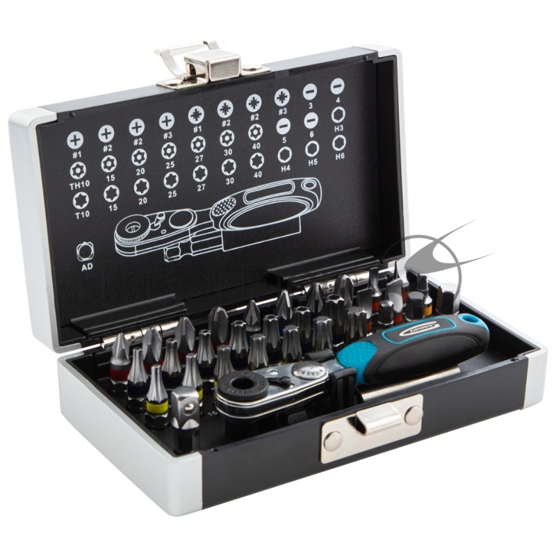 Набор бит GROSS 11365 1-4 магнитный адаптер, сталь S2