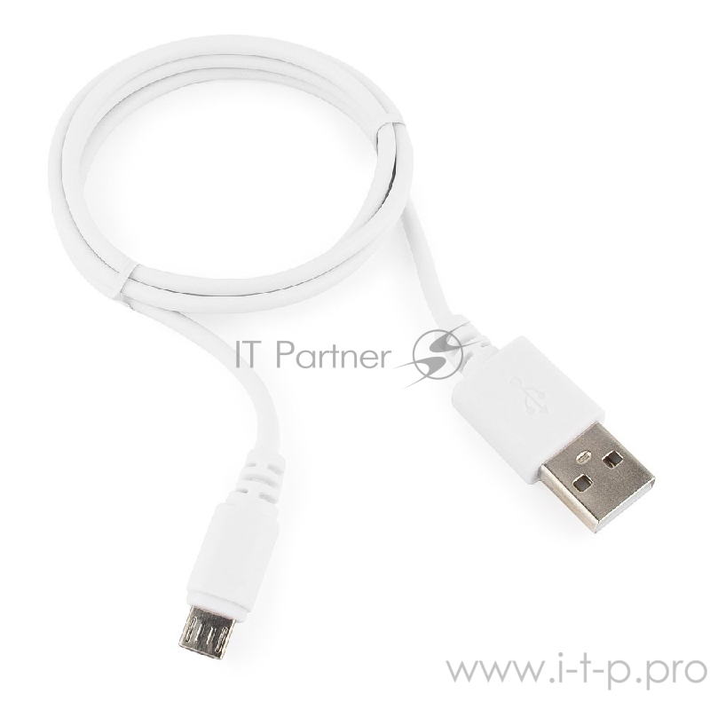 Кабель Cablexpert Кабель USB 2.0 Pro AM/microBM 5P, 1м, белый, пакет (CC-mUSB2-AMBM-1MW)