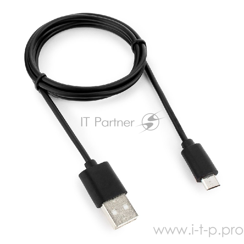 Кабель Cablexpert Кабель USB 2.0 Pro AM/microBM 5P, 1м, черный, пакет (CC-mUSB2-AMBM-1M)