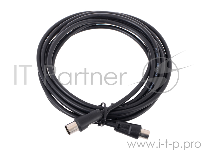 Кабель Telecom (TTV9501-3M) Удлинитель антенный 9.5mm, 75Ом,ТВ-М--ТВ-F, 3m