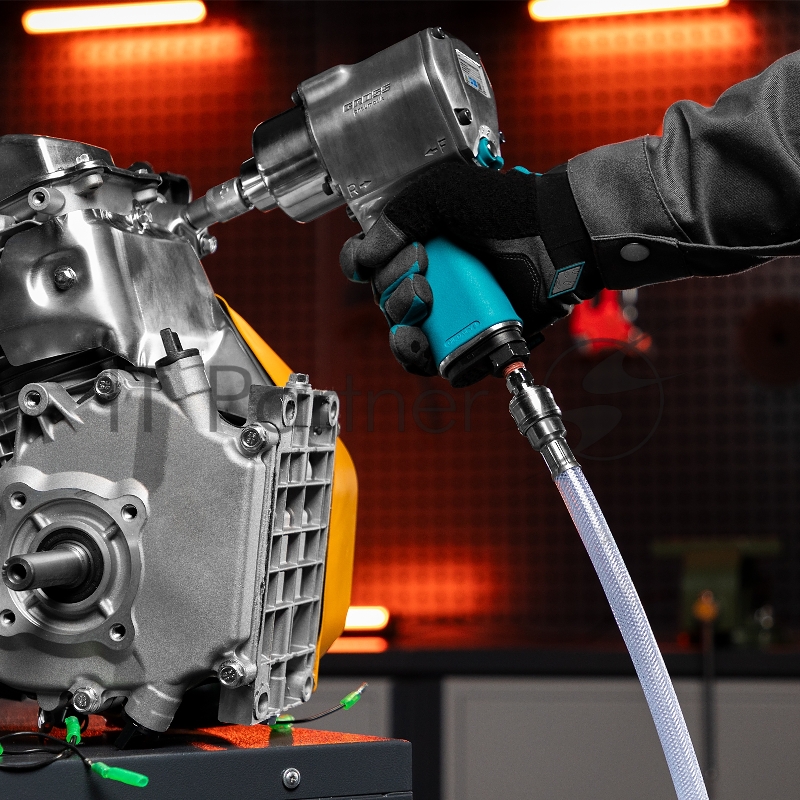 Шланг STELS 57025 пневматический пвх 10x16мм 18бар армированный прозрачный быстросъемное соединени