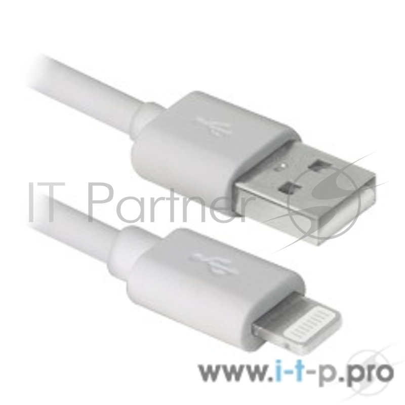 Кабель Defender USB кабель ACH01-10BH белый, USB(AM)-Lightning, 3м (87466)