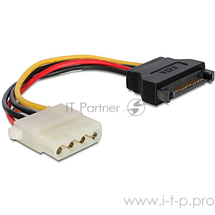 Кабель Кабель питания SATA Cablexpert 15см, sata 15pin/molex 4pin, пакет (CC-SATA-PS-M)