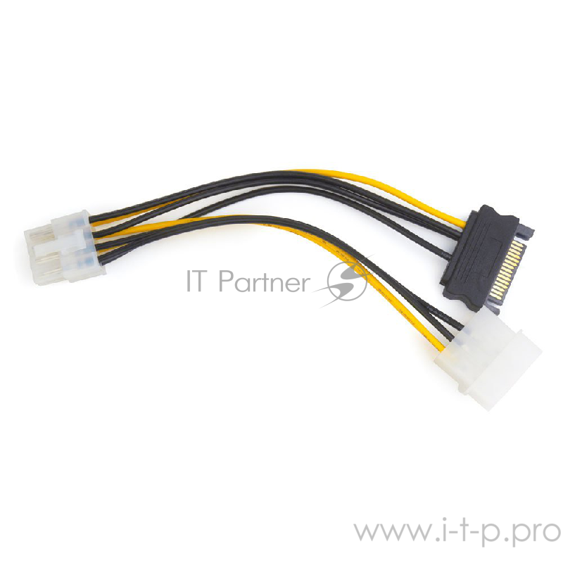 Кабель Cablexpert Разветвитель питания Molex+SATA-PCI-Express 8pin, для подключения в/к PCI-Е (8pin) к б/п ATX (CC-PSU-82)