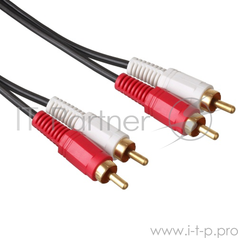 Кабель Exegate EX254083RUS Кабель аудио (2xRCA - 2xRCA) 2м Exegate, позолоченные разъемы