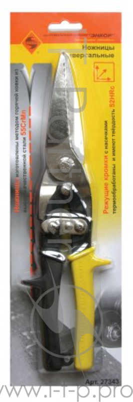 Ножницы по металлу ЭНКОР 27343 универсальные