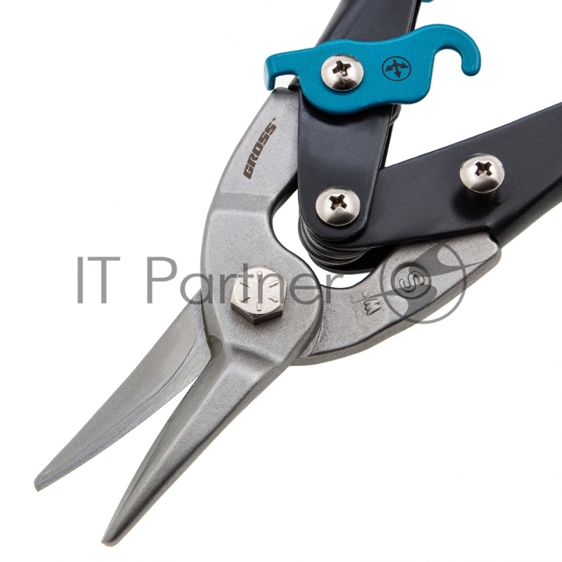 Ножницы по металлу GROSS 78325 250мм прямой резсталь-CrMo двухкомп.рукоятки