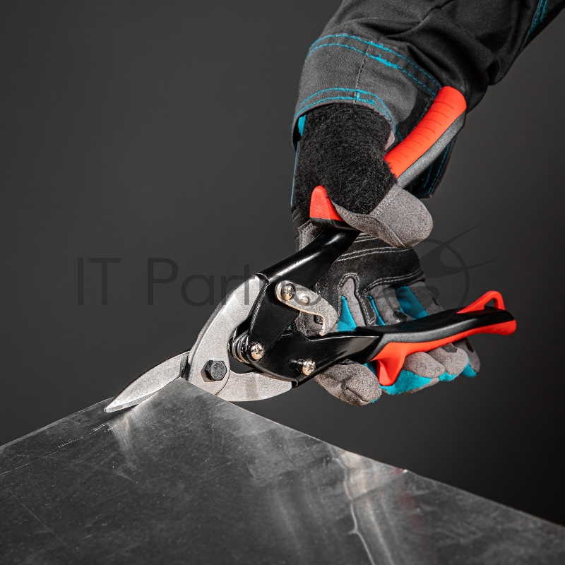 Ножницы по металлу MATRIX 78330 250мм пряморежущие обрезиненные рукоятки