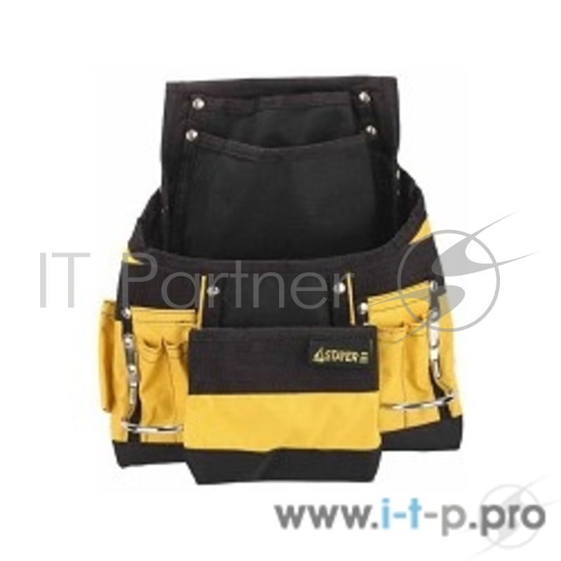 Ручной инструмент Сумка поясная STAYER для инструментов, нейлоновая, 10 карманов 38605