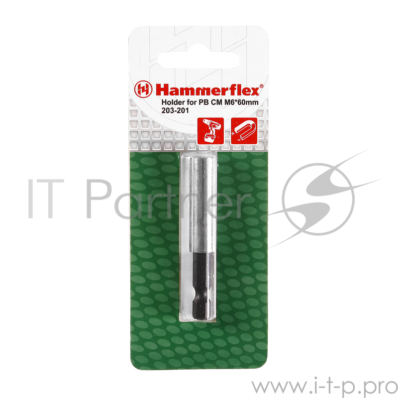 Магнитный держатель для бит Hammerflex 203-201 PB HL CM M6*60mm