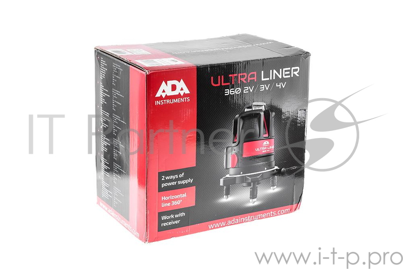 Уровень ADA ULTRALINER 360 4V дальность20(70)м точность0.3мм/м кейс