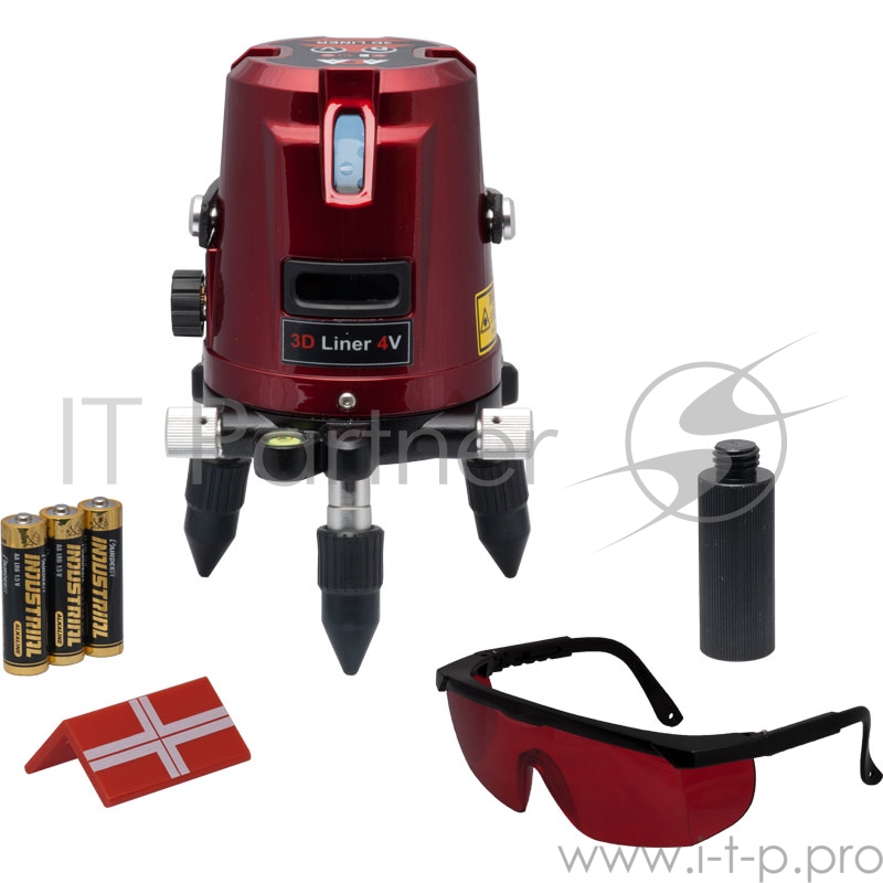 Нивелир лазерный ADA 3D Liner 4V линейный крест/линия ±3 мм/10 м дальность 40м + КЕЙС + ОЧКИ