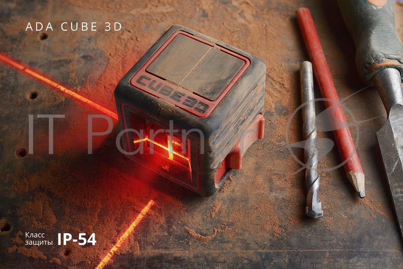Лазерный уровень ADA Cube 3D Home Edition 1.5А штатив нейлоновая сумка 65х65х65мм до 20м
