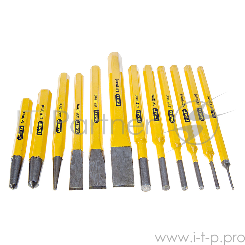 набор бородков и зубил слесарных STANLEY 4-18-299 (12 шт.)