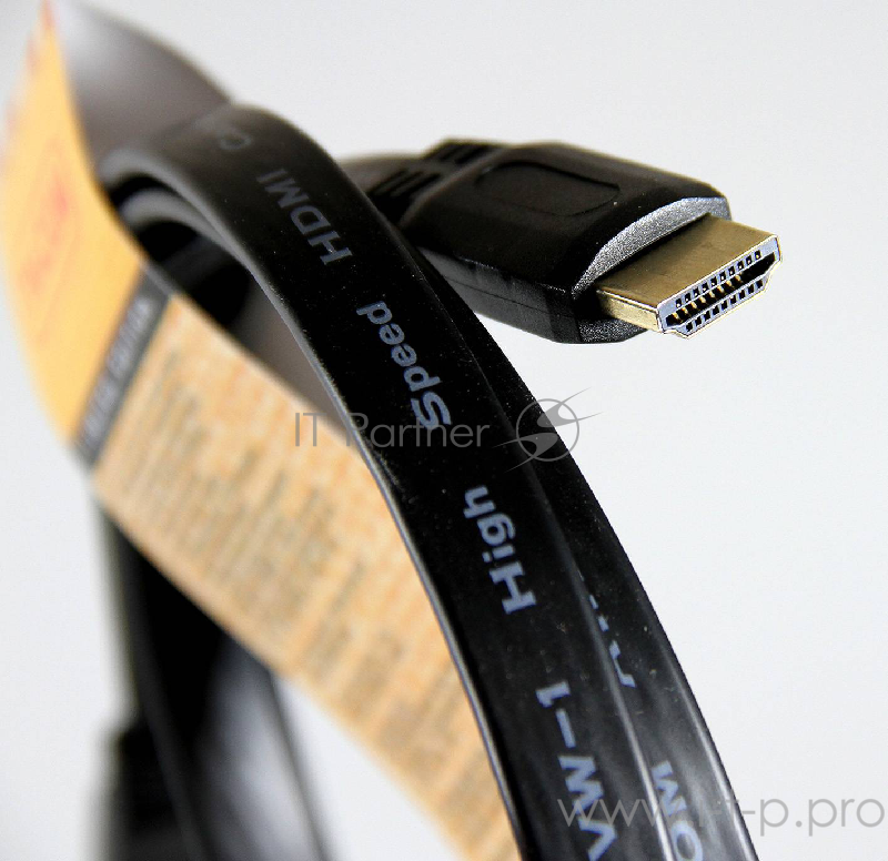 Кабель TV-COM Кабель цифровой (CG200F-1M) HDMI 19M/M 1.4V плоский 1m