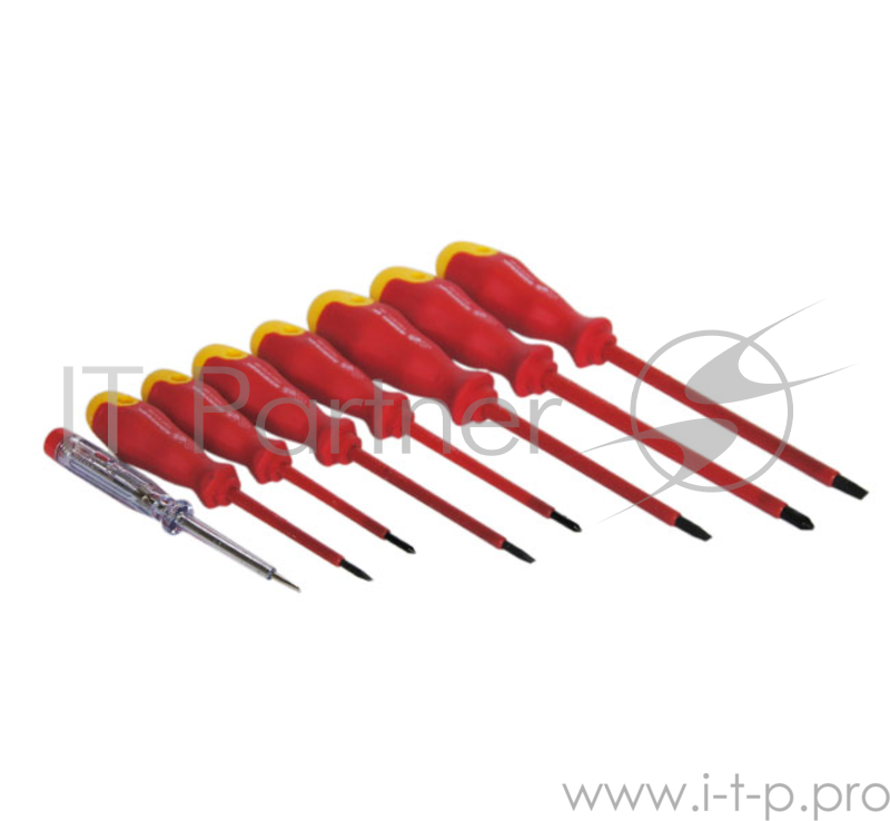 Набор SANTOOL 031409-009 отверток диэлектрических CrV 1000 В (7 предметов+1индикатор)