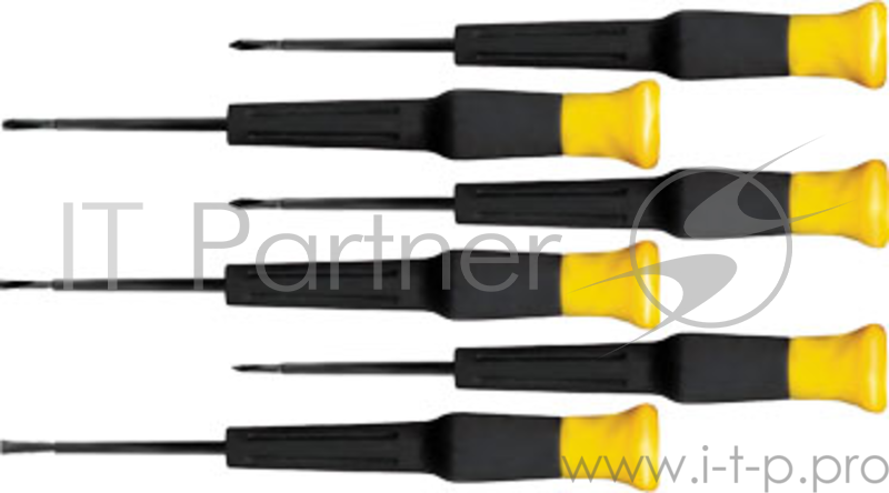 Набор отверток FIT 56140 для точных работ, жало с хромир.покрытием, магн.кон. 6 шт.