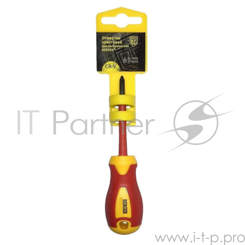 Отвертка BERGER BG1060 philips pz2x100мм диэлектрическая до 1000В