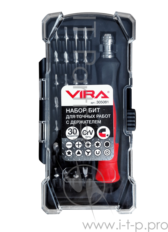 Набор отверток VIRA 305081 набор бит для точных работ с держателем 30 предметов
