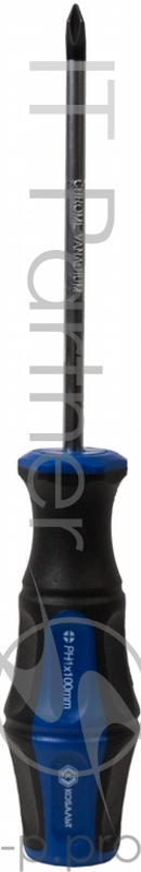 Отвертка КОБАЛЬТ 646-331 Ultra Grip PH-1 х 100мм CR-V, двухкомпонентная рукоятка 1шт подвес